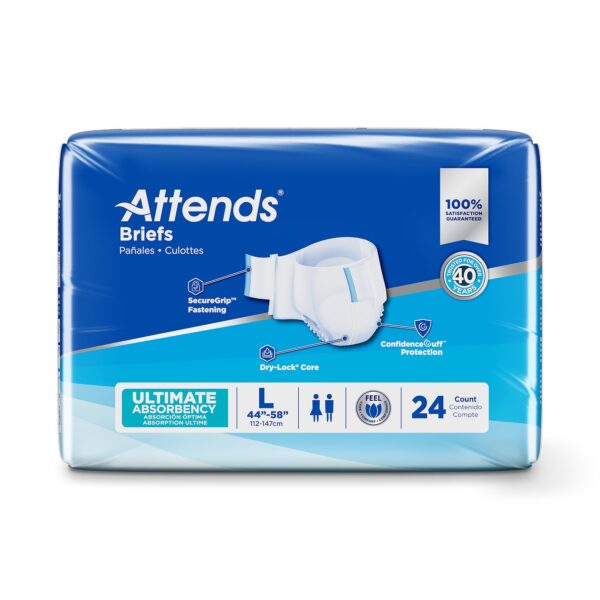 Attends Advanced Large Unisex Incontinence Brief DDC30 - Heavy Absorbency for Waist Sizes 38-58 Inches - Image 3