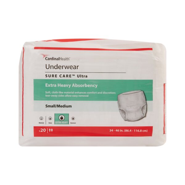 Sure Care Ultra Unisex Adult Absorbent Underwear - Medium Disposable Heavy Absorbency, 34-46 Inch Waist - Image 3