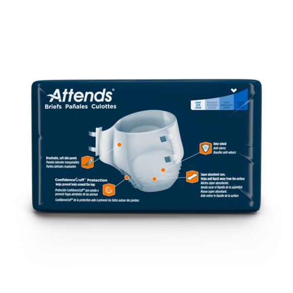 Attends Unisex Youth Incontinence Brief Small - Heavy Absorbency, DD10 - Image 4