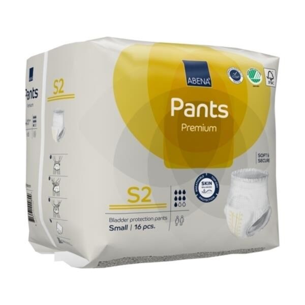 Abena Premium S2 Pull-On Unisex Adult Absorbent Underwear with Tear-Away Seams - Small, Heavy Absorbency - Image 3