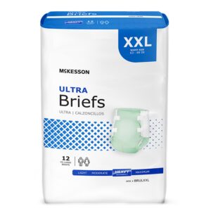 McKesson Ultra 2X-Large Disposable Heavy Absorbency Incontinence Brief - Unisex Adult, Part Number BRULXXL