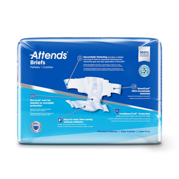 Attends Advanced Regular Disposable Heavy Absorbency Unisex Adult Incontinence Brief (Part Number DDC25) - Image 5