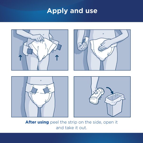 Attends Care X-Large Unisex Adult Incontinence Brief - Heavy Absorbency, Part No. BRHC40 - Image 3