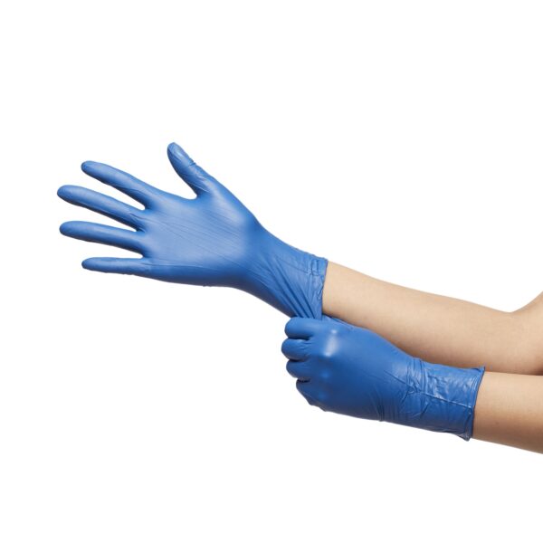 McKesson Confiderm 6.8C Small Non-Sterile Nitrile Exam Gloves with Textured Fingertips and Chemo Testing - Image 7
