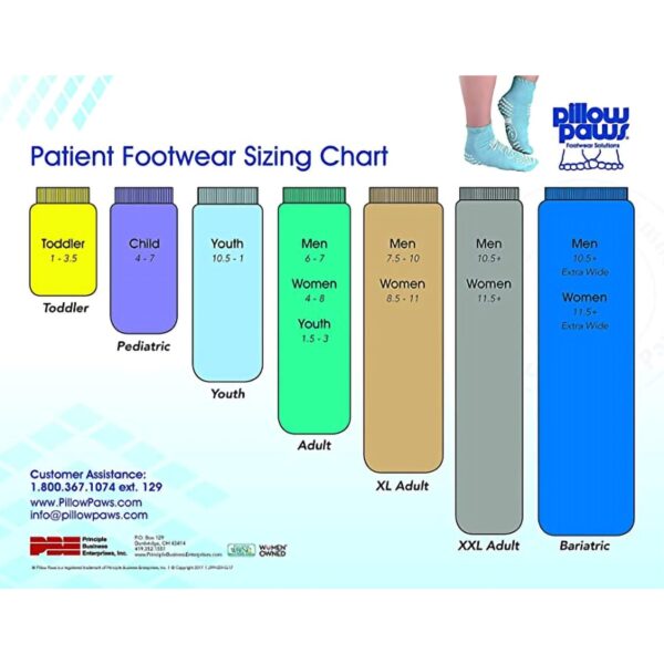 Komfort Kuff Double Printed Slipper Socks Pillow Paws 360 Imprint Unisex Adult 3X-Large / X-Wide in Royal Blue * Part Number 1099-001 - Image 7