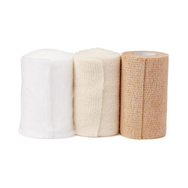 3 Layer Compression Bandage System ThreeFlex by MSC - Low Compression, Self-Adherent, Tan/White - Image 2
