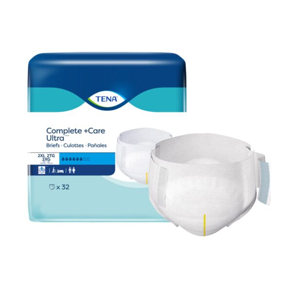 TENA Complete + Care Ultra Unisex Adult Incontinence Brief 2X-Large * Moderate Absorbency with DuoLock Core Technology