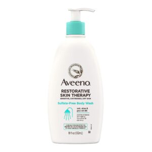 Aveeno Restorative Skin Therapy Body Wash 18 oz. Pump Bottle - Unscented