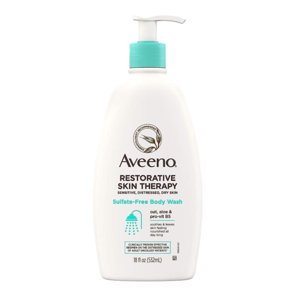 Aveeno Restorative Skin Therapy Body Wash 18 oz. Pump Bottle - Unscented