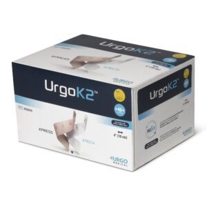 Urgok 2-Layer Compression Bandage System Part 553243 * 4 x 7-1/8 to 9-3/4 Inch Self-Adherent Closure, Tan/White, 40 mmHg