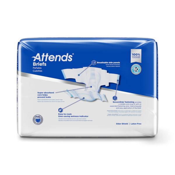 Attends Care Advanced Unisex Adult Incontinence Brief - Extra Large, Heavy Absorbency, Part DDP40 - Image 5
