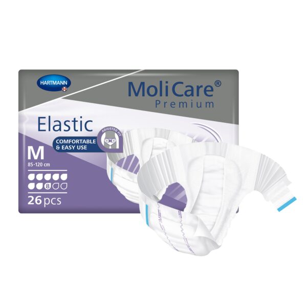 MoliCare Premium Elastic Unisex Adult Incontinence Brief - Medium, Heavy Absorbency, Part 165472