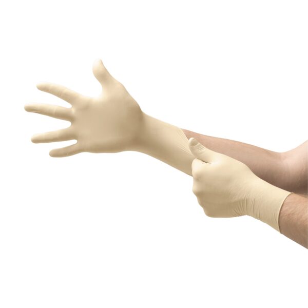 Microflex Diamond Grip X-Large Latex Exam Gloves * Disposable, Textured Fingertips, Standard Cuff Length - Image 4