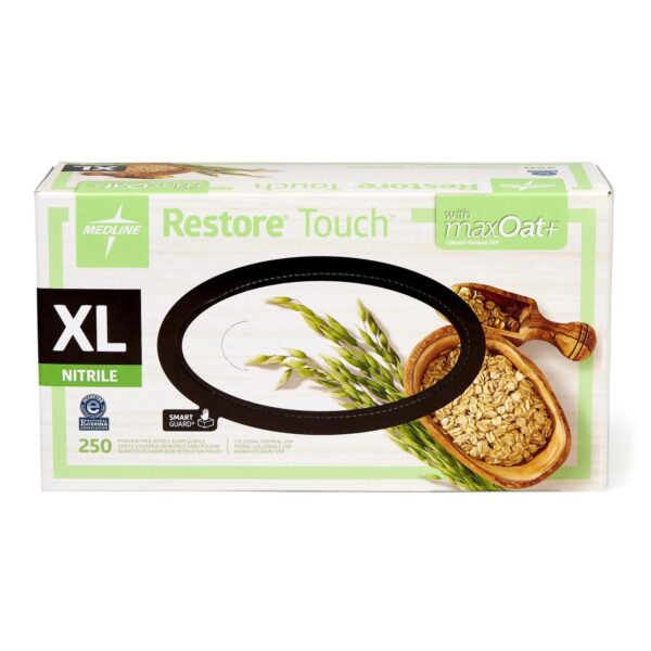 OATEX Exam Glove Restore Touch X-Large Non-Sterile Nitrile Green with Textured Fingertips