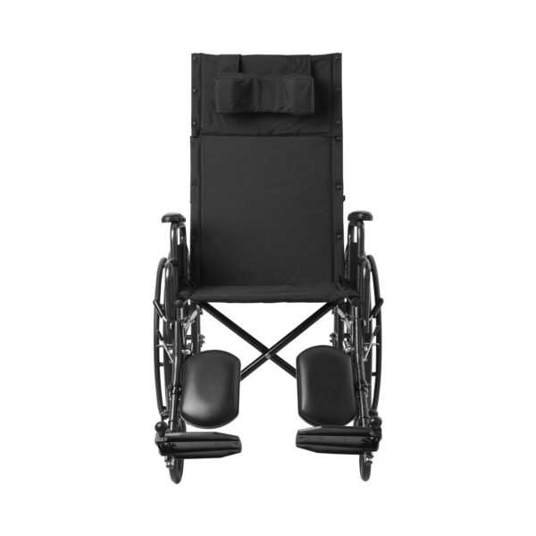 McKesson Reclining Wheelchair with Detachable Arms and Elevating Legrest - 20 Inch Seat Width, Black Upholstery, Part Number 146-SSP20RBDDA - Image 2