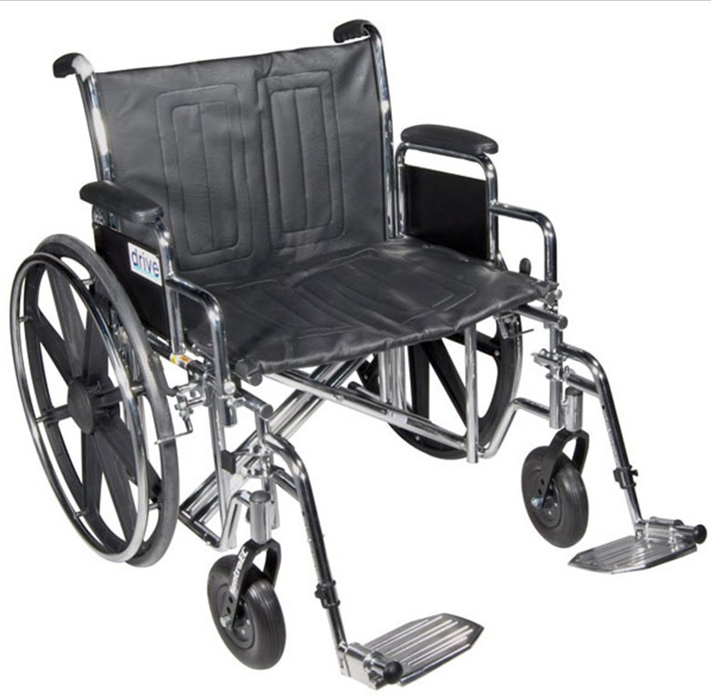 Sentra EC Heavy Duty Bariatric Wheelchair with Dual Axle and 20-Inch Seat Width