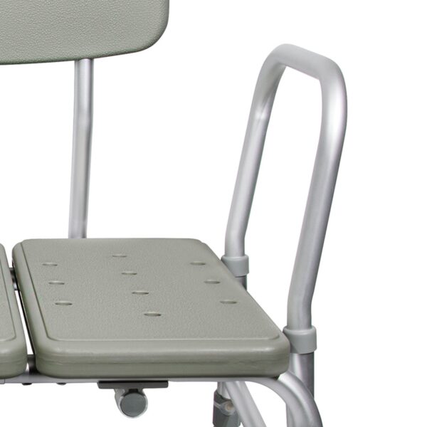 McKesson Knocked Down Bath Transfer Bench with Removable Arm Rail, 17.5 to 22.5 Inch Seat Height, 400 lb Capacity - Image 5