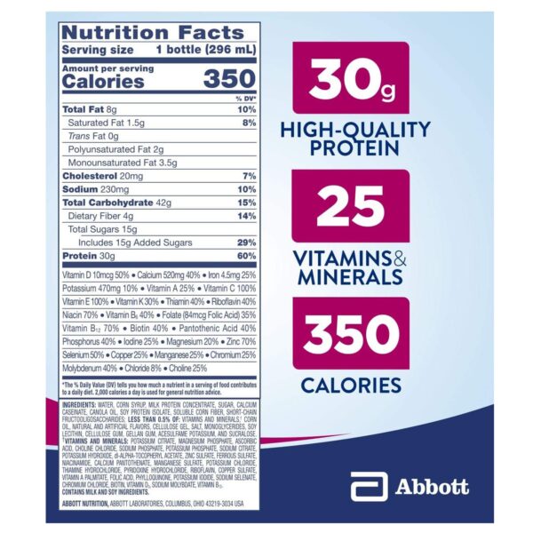 Ensure Complete Vanilla Flavor Liquid Oral Supplement - 10 oz. Bottle by Abbott (Part No. 68053) - Image 2
