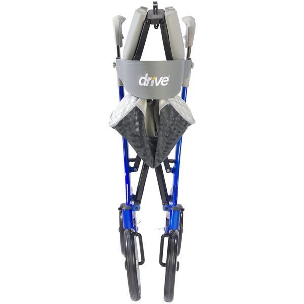 Drive Nitro DLX Blue 4-Wheel Rollator with Adjustable Height and Folding Aluminum Frame - Image 3