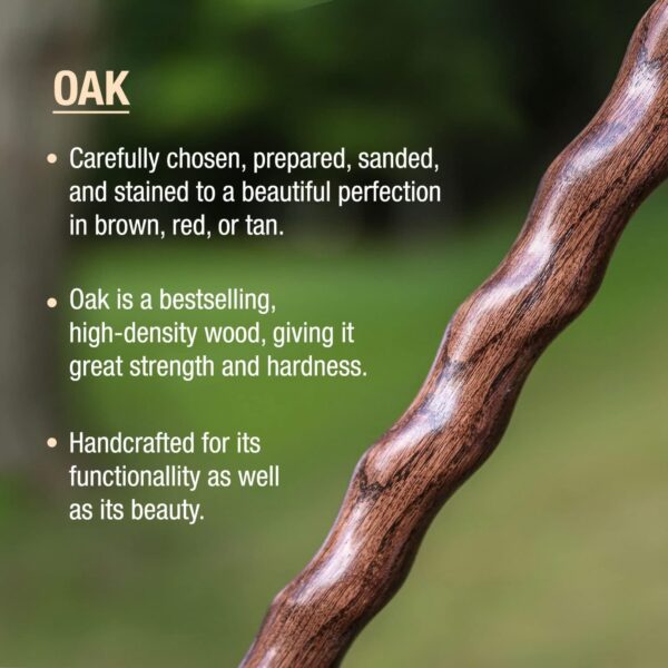 Brazos Twisted Wood 37-Inch Brown Oak Round Handle Cane Part Number 502-3000-0246 - Image 5