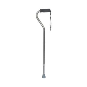 McKesson Offset Cane Aluminum 30-39 Inch Height Silver with Adjustable Support and Comfort Features