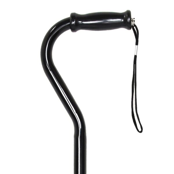 McKesson Steel Offset Cane 146-10305-6 - Adjustable Height, 500 lb Capacity, Black - Image 3