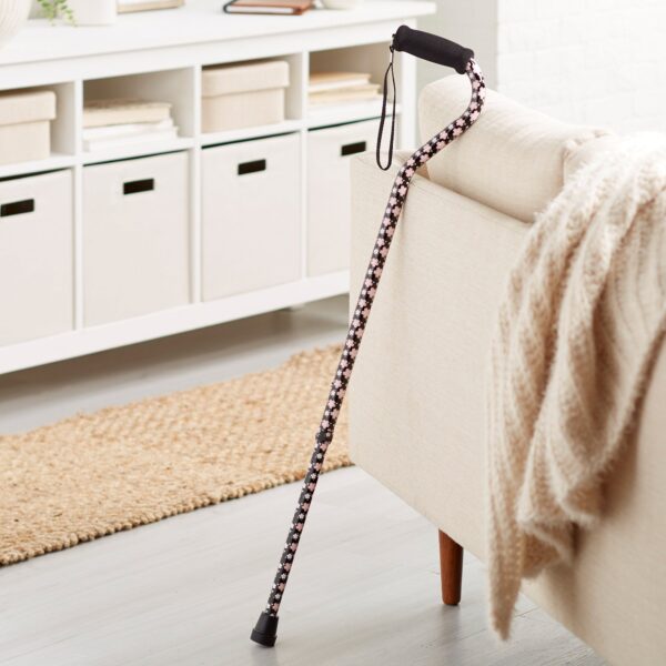 McKesson Offset Cane with Pink Floral Design, 30 to 39 Inch Height Adjustment, Part Number 146-RTL10303PF - Image 5