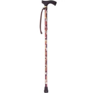 Folding Cane Switch Sticks Aluminum 32-37 Inch with Maple Pattern - Medline Part 502-2000-5110