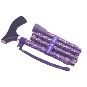 Viking Print Folding Cane with Adjustable Height, Aluminum, 32 to 37 Inches - Part Number 502-2000-5115