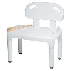 Carex Bath Transfer Bench FGB170C0 0000 * 400 lb Capacity, Adjustable Seat Height 17.5 to 22.5 Inches, No Arms