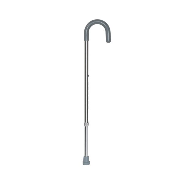 McKesson Aluminum Round Handle Cane 29.75 to 38.75 Inch Height with Chrome Finish