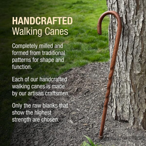 Brazos Twisted Wood 37-Inch Brown Oak Round Handle Cane Part Number 502-3000-0246 - Image 8