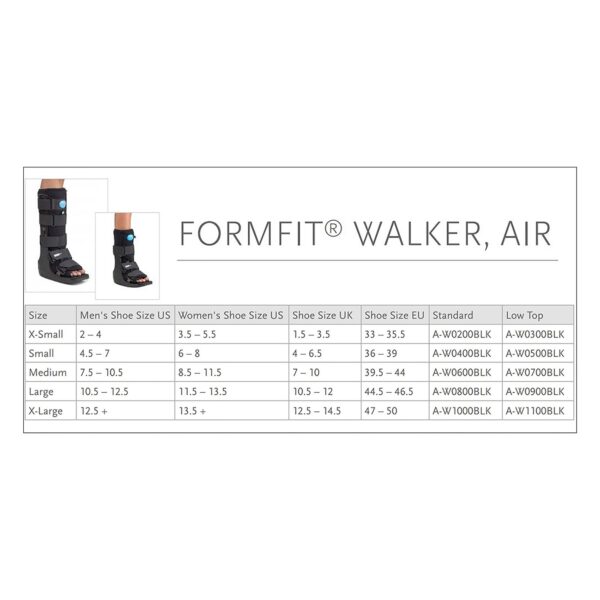 Air Walker Boot Formfit Walker Air Pneumatic Adult Small Tall by A-W0400BLK - Image 4