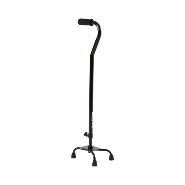 McKesson Small Base Quad Cane with Adjustable Height - Steel, 30 to 39 Inches, Black - Image 3