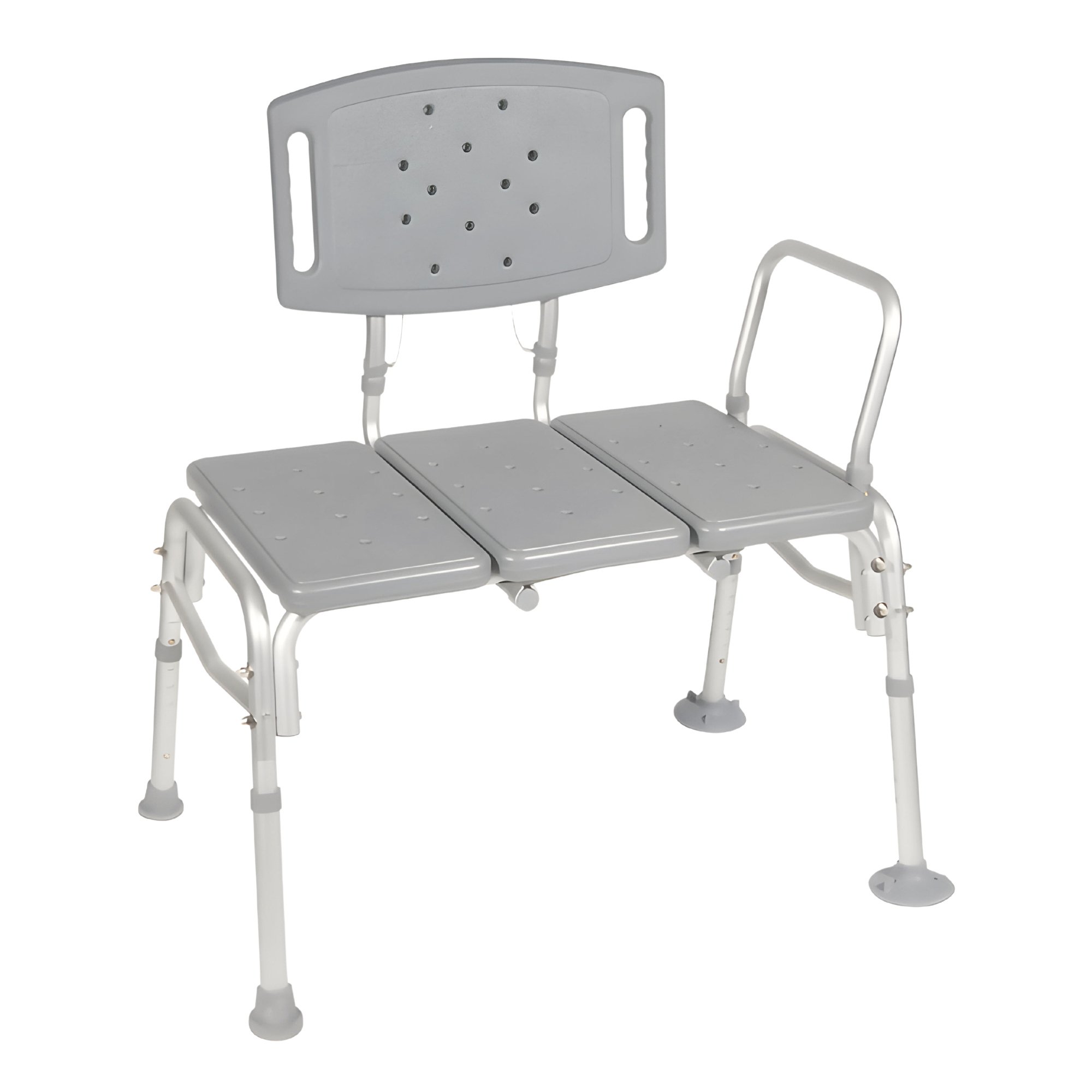 McKesson Knocked Down Bariatric Bath Transfer Bench with Arm Rail, 18-1/4 to 23-1/4 Inch Seat Height, 500 lbs Capacity