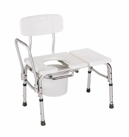 Carex Bath and Commode Transfer Bench with Adjustable Height and 300 lb Capacity * Model FGB15611 0000
