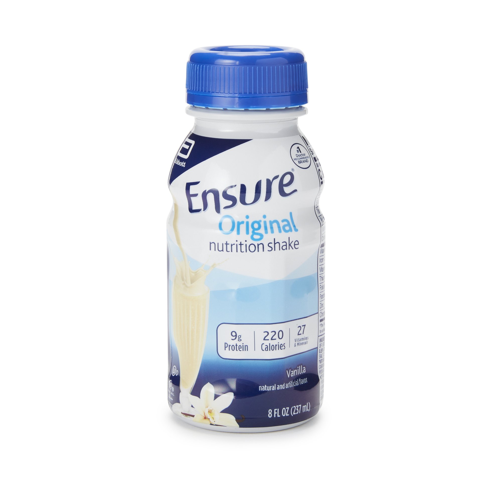 Ensure Original Shake Vanilla Flavor Liquid Supplement by Abbott - 8 oz Bottle
