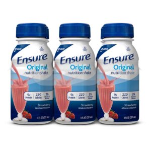 Ensure Original Shake Strawberry Flavor Liquid 8 oz. Bottle by Ensure * Nutrient-Rich Meal Supplement