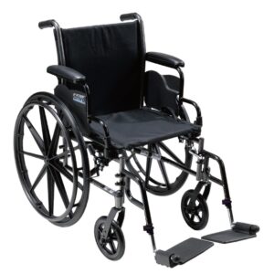Drive Cruiser III Dual Axle Lightweight Wheelchair with 18-Inch Seat and Swing-Away Footrests