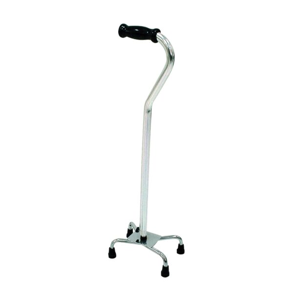 Drive Small Base Quad Cane with Aluminum Handle, 30-39 Inch Height, Silver - Part Number 10316-4