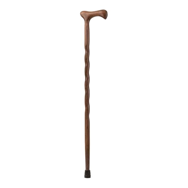 Brazos T-Handle Cane with Twisted Walnut Wood - 37 Inch Height, Part Number 502-3000-0281 - Image 2