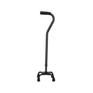 Carex Small Base Quad Cane Aluminum with Adjustable Height - Black, Part Number FGA74101 0000
