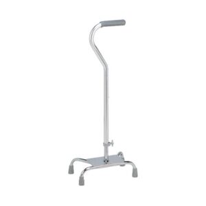 Carex Large Base Quad Cane Aluminum 28-37 Inch Height - Silver (Part Number FGA740C0 0000)