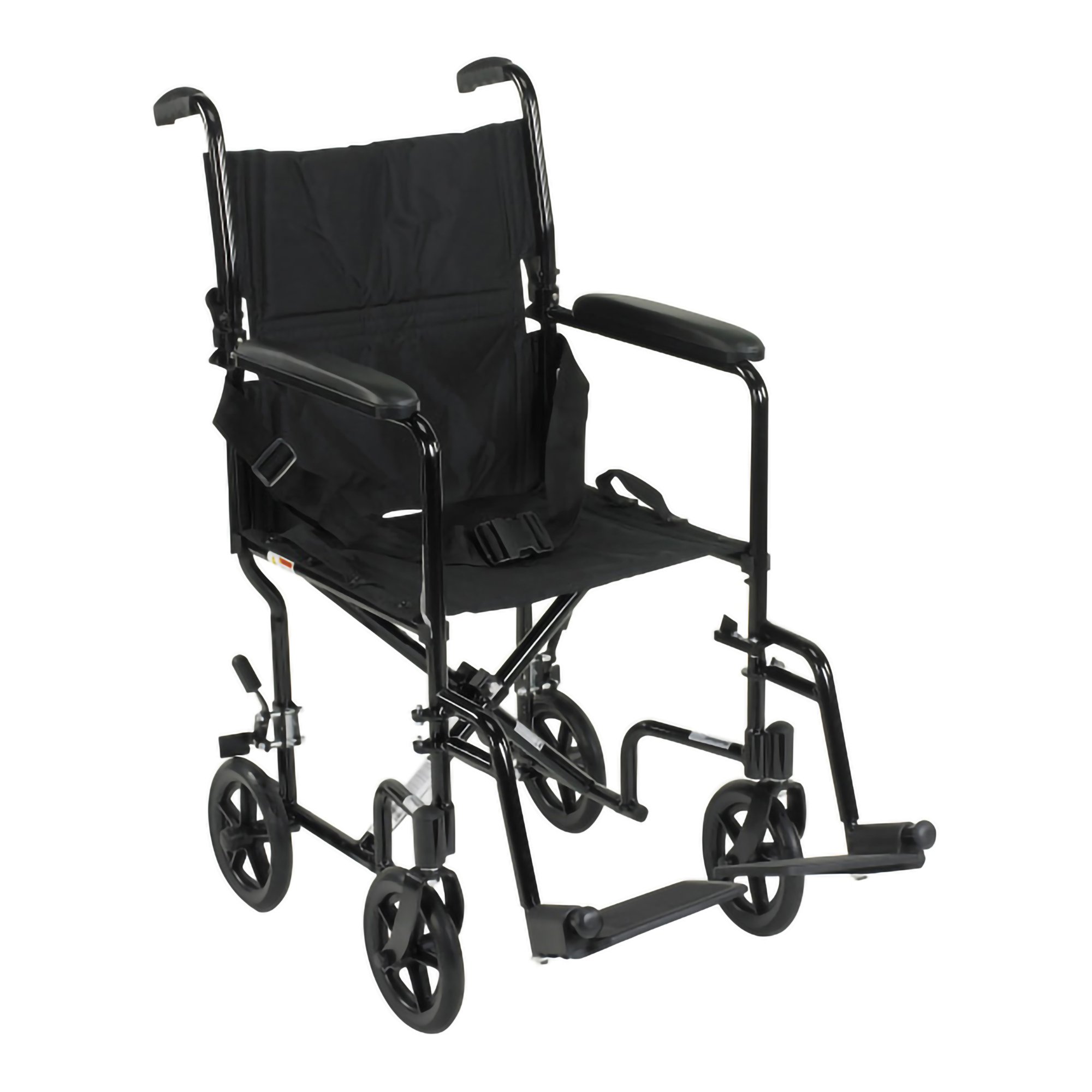 McKesson Transport Chair with 19-Inch Seat Width and Swing-Away Footrests - Model 146-ATC19-BK