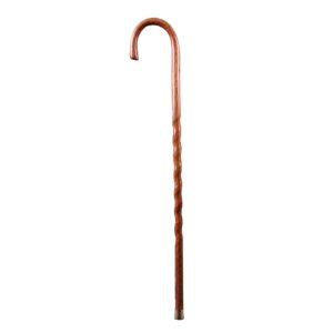Brazos Twisted Oak Round Handle Cane - 37 Inch Red Walking Stick