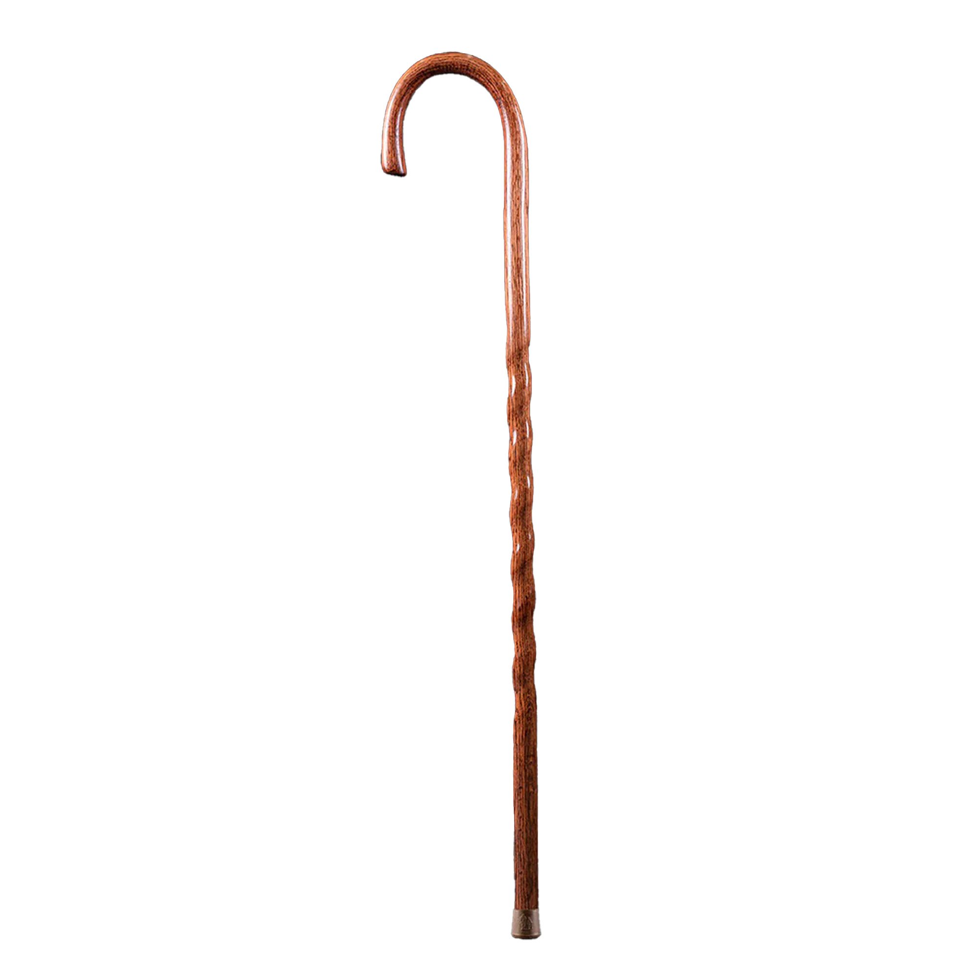 Brazos Twisted Oak Round Handle Cane - 37 Inch Red Walking Stick