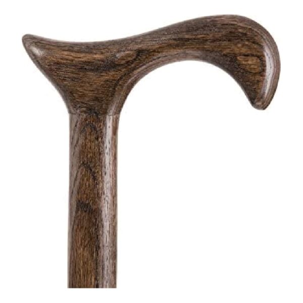 Brazos Twisted Wood T-Handle Cane - 37 Inch Height, Oak with Dark Gray Finish, 250 lb Capacity - Image 3