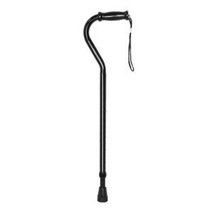 McKesson Steel Offset Cane 146-10305-6 - Adjustable Height, 500 lb Capacity, Black
