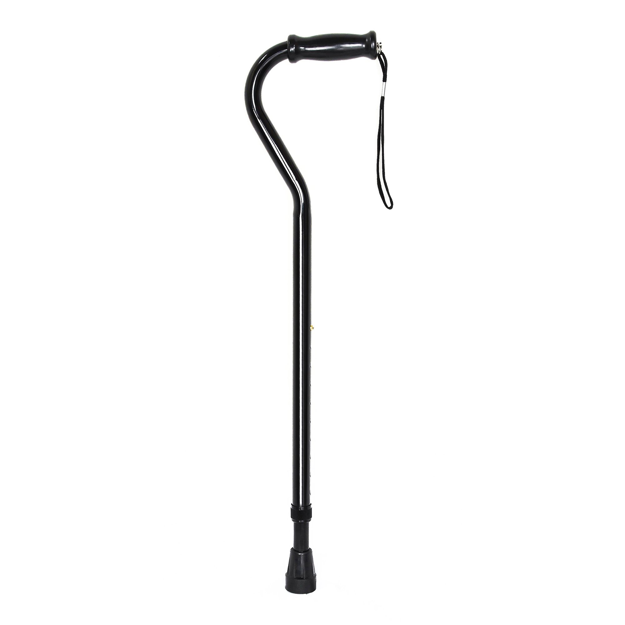 McKesson Steel Offset Cane 146-10305-6 - Adjustable Height, 500 lb Capacity, Black