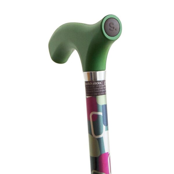 Vienna Print Folding Cane with Adjustable Height - Aluminum, 32 to 37 Inches by Brand 502-2000-5134 - Image 2
